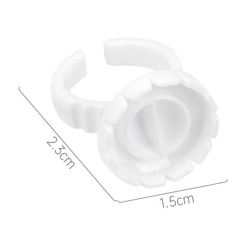 Double Heart-Shaped Lash Fan Blossom Glue Cup (100pcs/pack)