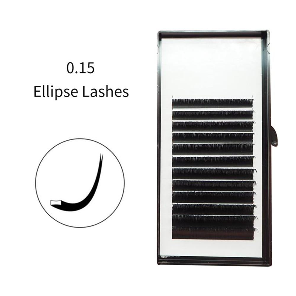 0.15mm Ellipse Flat Lashes 12 Rows