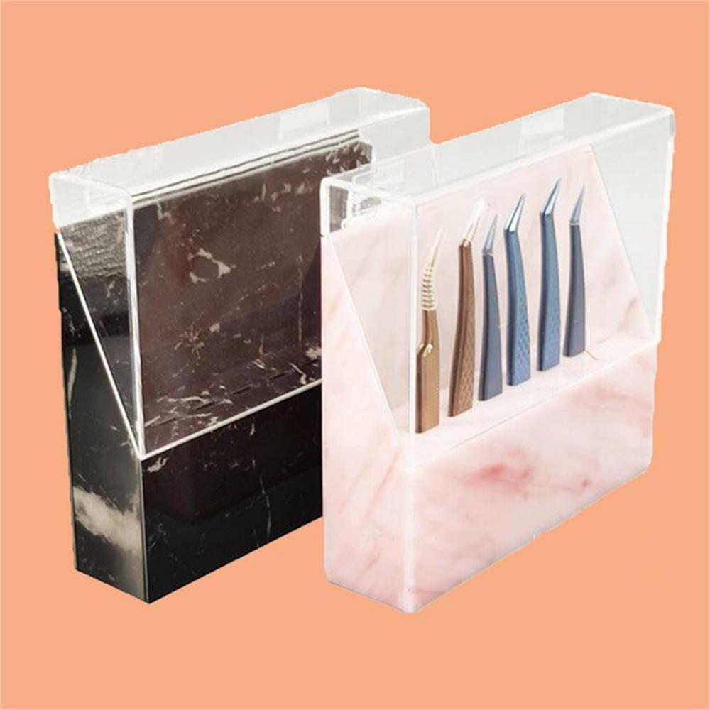 8-Hole Marbling Tweezer Display Stand Has a Dust Cover