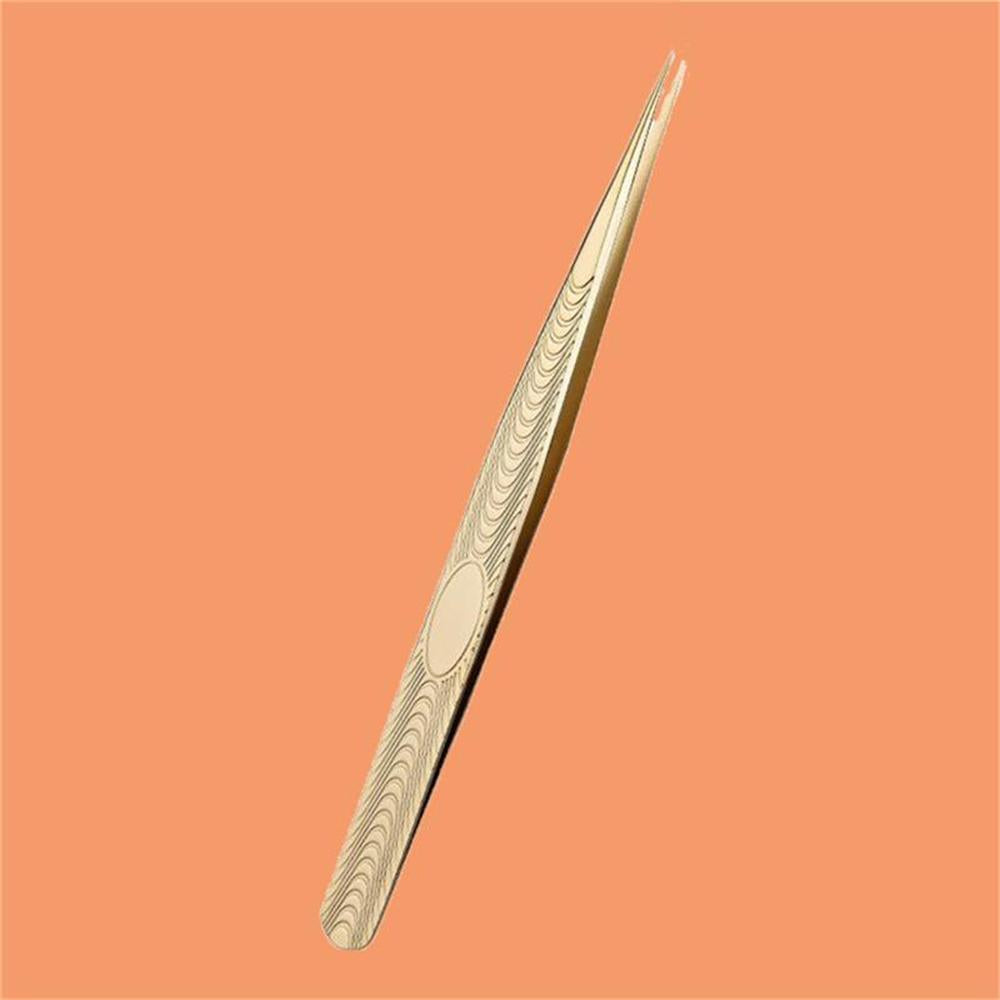 SG-01 Gold Color Peacock Straight Tweezers for Professional Eyelash Extension