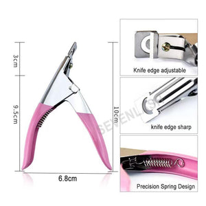 Stainless Steel Manicure French U-shaped UV Gel False Nail Clipper