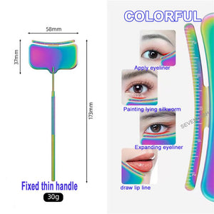 Square Stainless Steel Eyelash Inspection Mirror with Ruler