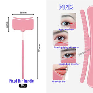 Square Stainless Steel Eyelash Inspection Mirror with Ruler