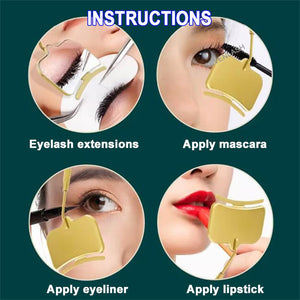 Square Stainless Steel Eyelash Inspection Mirror with Ruler