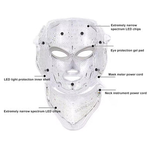 LED 7-color Light Photon Skin Rejuvenation Instrument Whitening Mask