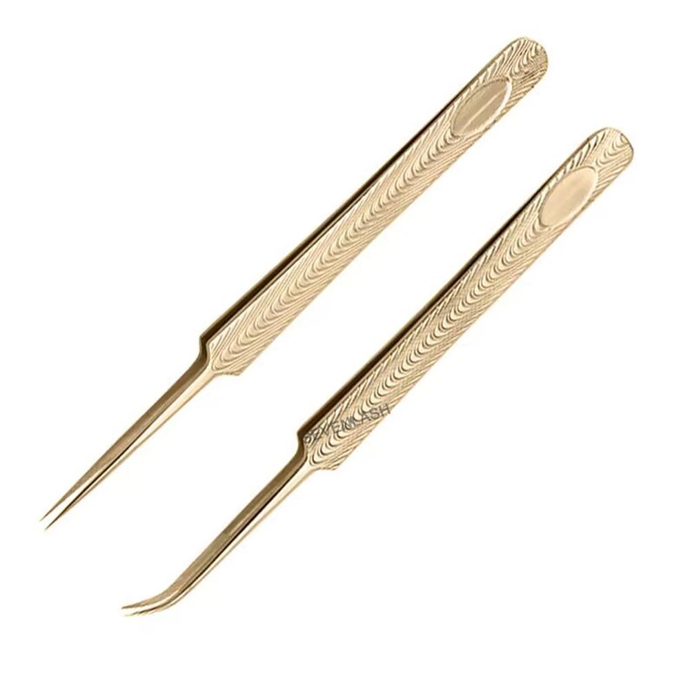 High-precision Engraving Tweezers For Lash Extensions 2Sets