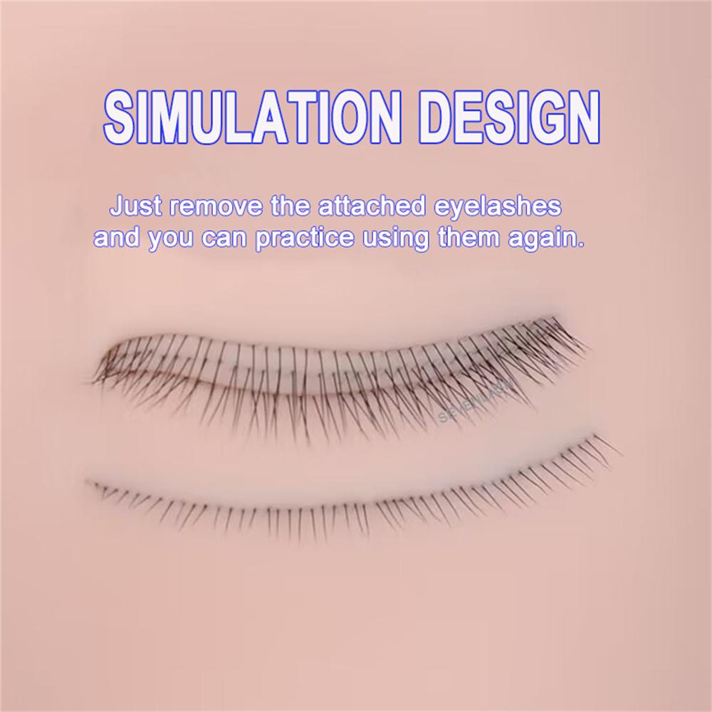 Four-layer Eyelash Model Head for Practicing Eyelash Grafting