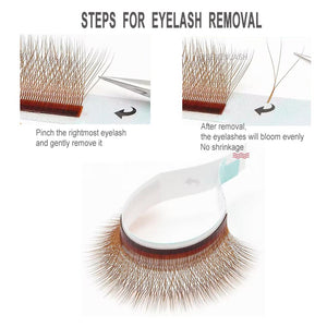 Brown Color 3D/4D/5D W Style Pre-made Volume Fans Lashes 0.07mm