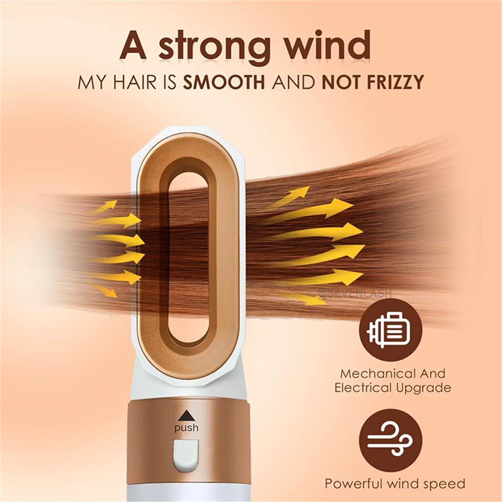 5-in-1 Hot Air Comb Home Use Straight Hair Curly Hair Blow Dryer Comb