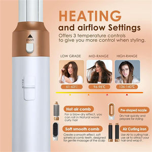 5-in-1 Hot Air Comb Home Use Straight Hair Curly Hair Blow Dryer Comb