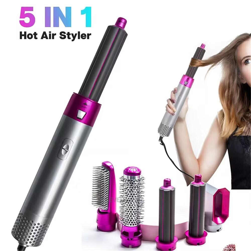 5-in-1 Hot Air Comb Home Use Straight Hair Curly Hair Blow Dryer Comb
