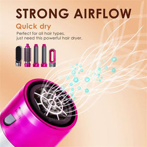 5-in-1 Hot Air Comb Home Use Straight Hair Curly Hair Blow Dryer Comb
