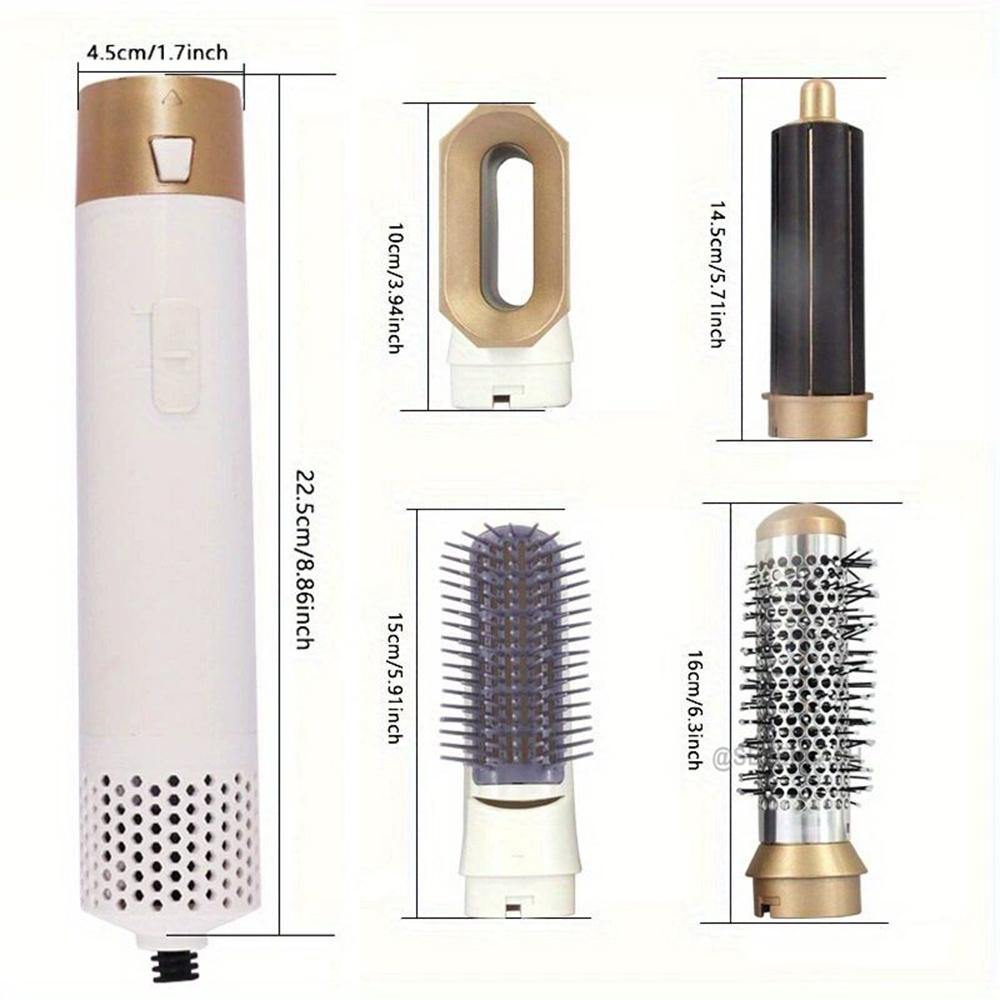 5-in-1 Hot Air Comb Home Use Straight Hair Curly Hair Blow Dryer Comb