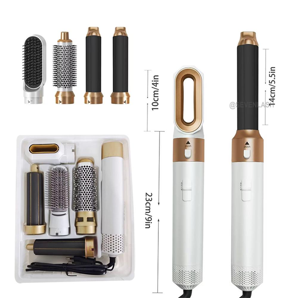 5-in-1 Hot Air Comb Home Use Straight Hair Curly Hair Blow Dryer Comb
