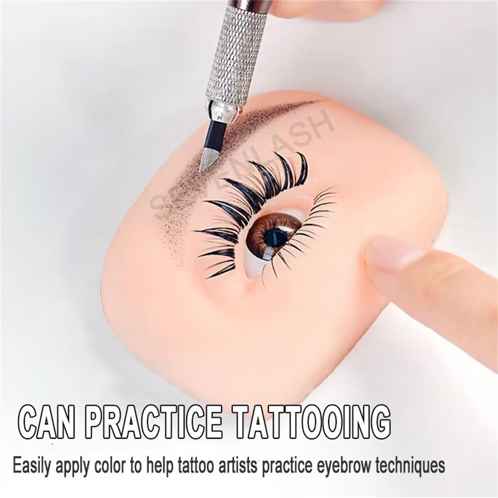 Perfect Soft 5D Silicone Eyelash Practice Training Eye Model (Left Eye and Right Eye)