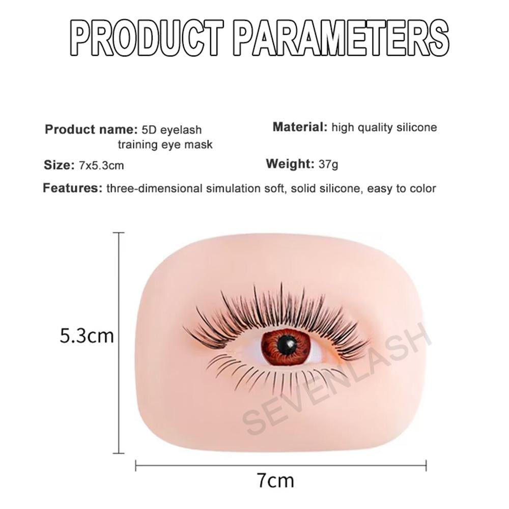 Perfect Soft 5D Silicone Eyelash Practice Training Eye Model (Left Eye and Right Eye)