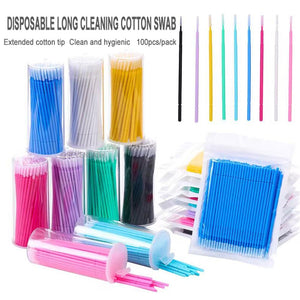 Disposable Spiral Non-slip Long Cleaning Lash Brush (100pcs)