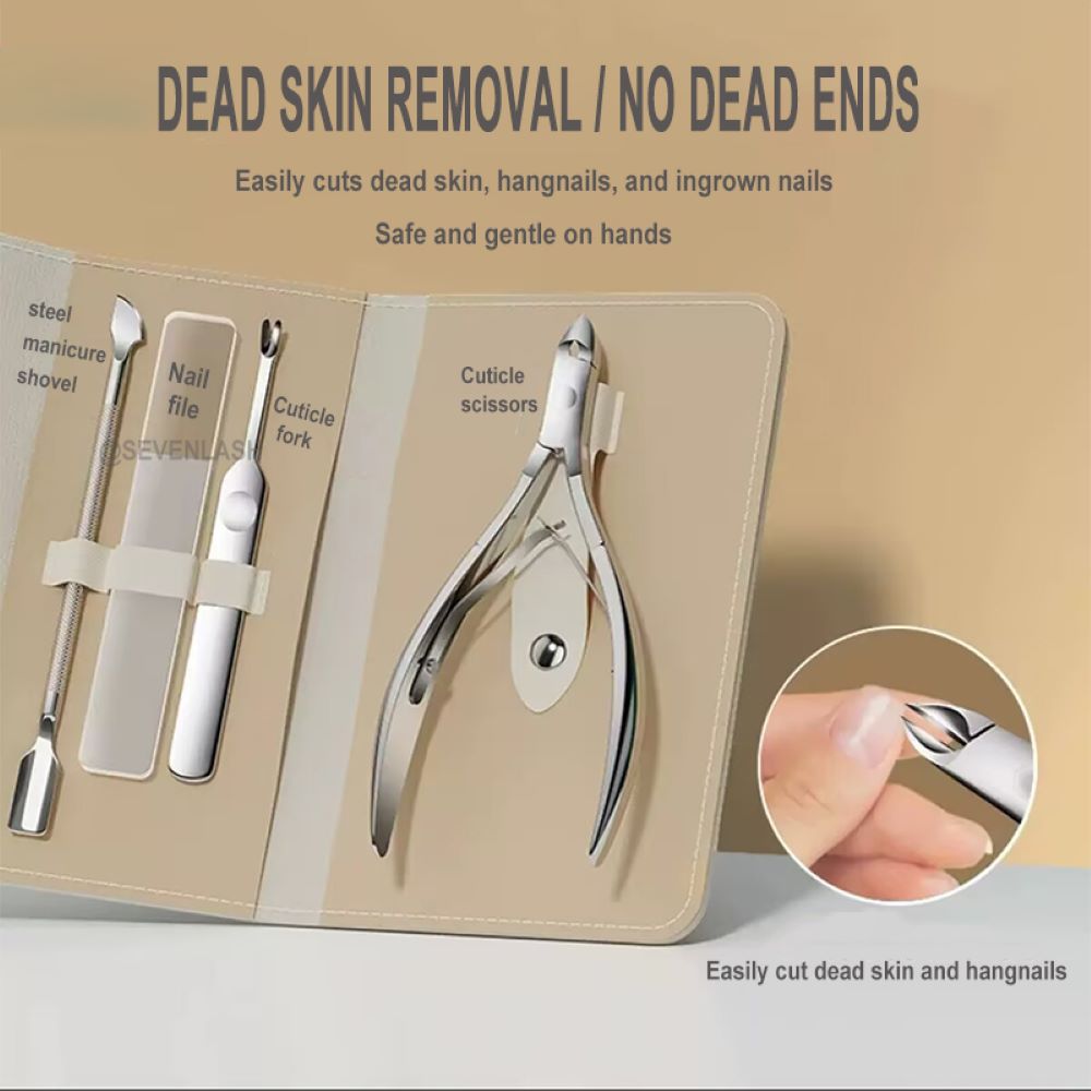 Four-piece nail cuticle removal set