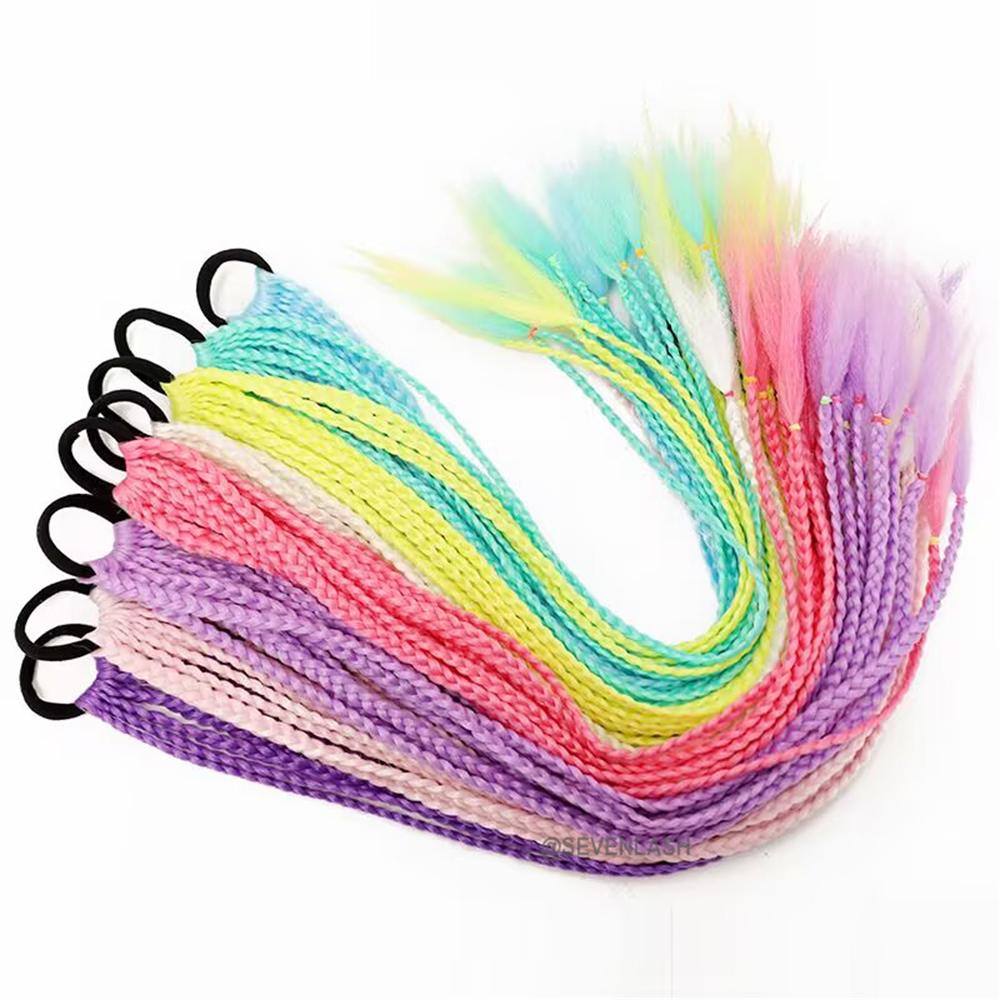 Luminous Dreadlocks Fluorescent Three-strand Braid Ponytail
