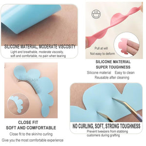 Reusable Flower type Lashes Silicone Under Eye Pads