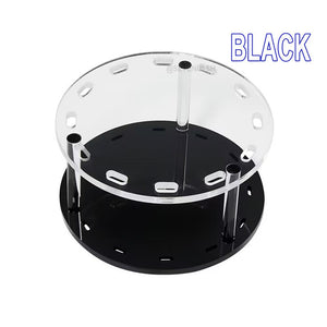 Rotating 12-hole Acrylic Eyelash Tweezers Stand