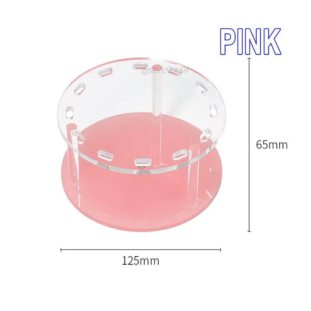 Rotating 12-hole Acrylic Eyelash Tweezers Stand