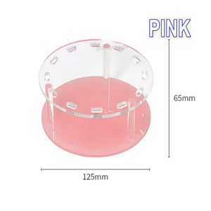 Rotating 12-hole Acrylic Eyelash Tweezers Stand