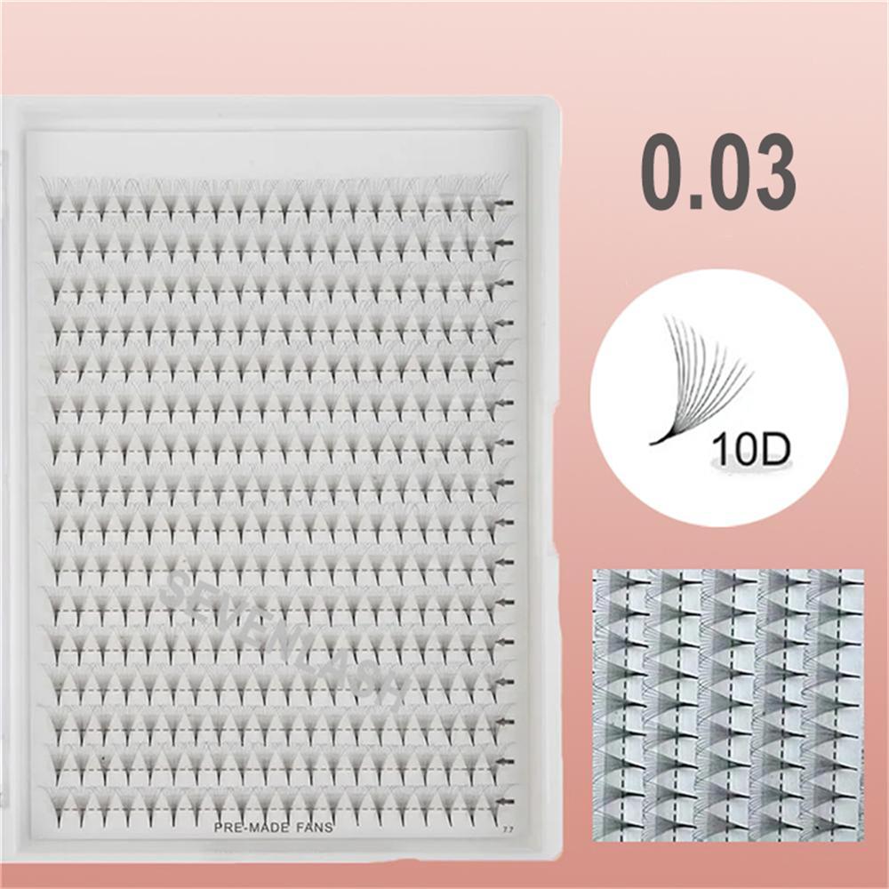 0.03mm 10D 12D 14D Sharp Stem Premade Fans Lash Extension (320Fans)