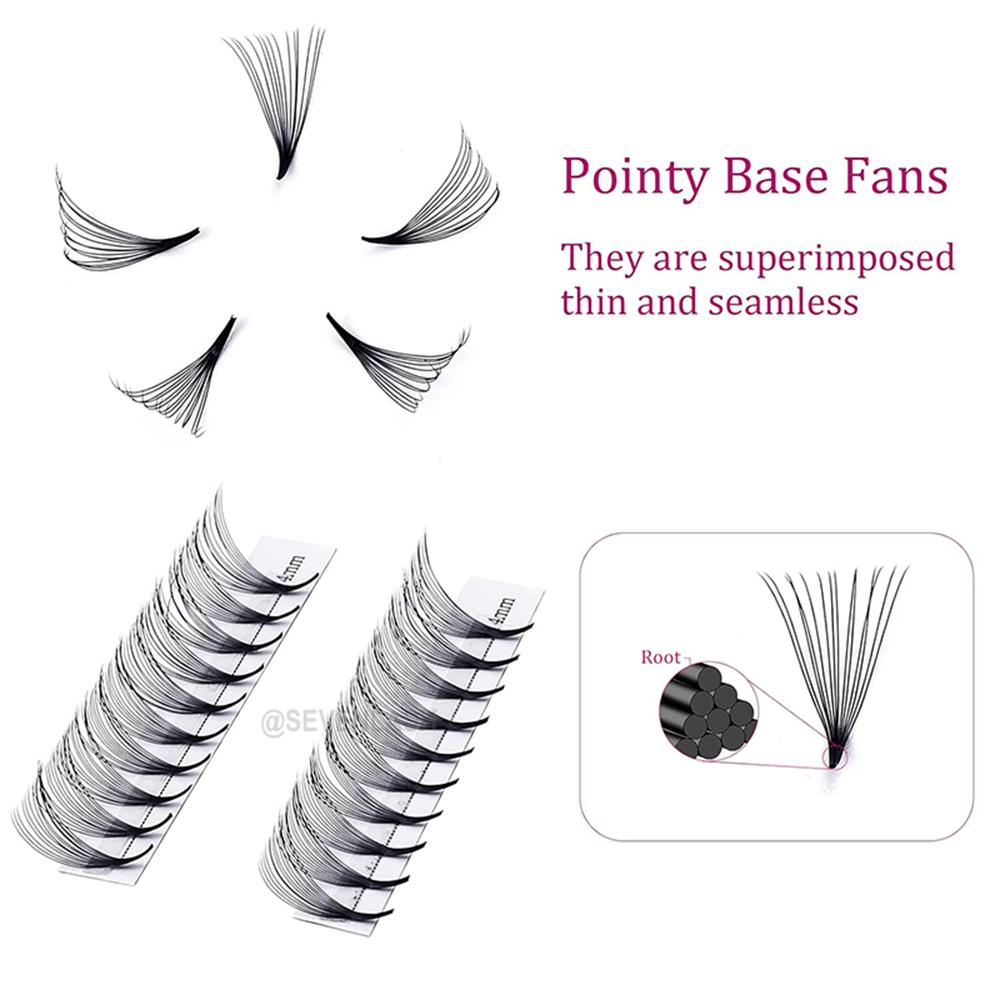 0.03mm 10D 12D 14D Sharp Stem Premade Fans Lash Extension (320Fans)