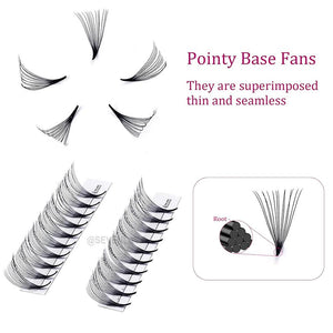 0.03mm 10D 12D 14D Sharp Stem Premade Fans Lash Extension (320Fans)