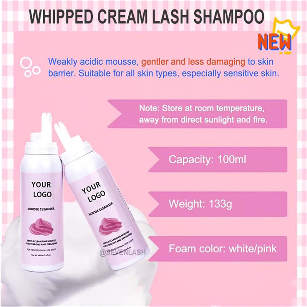 Whipped Lash Cream Shampoo Unscented Foam Cleanser（100ml）