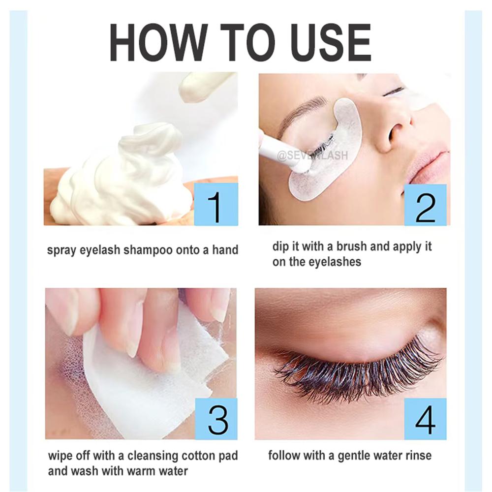 Whipped Lash Cream Shampoo Unscented Foam Cleanser（100ml）
