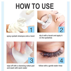 Whipped Lash Cream Shampoo Unscented Foam Cleanser（100ml）