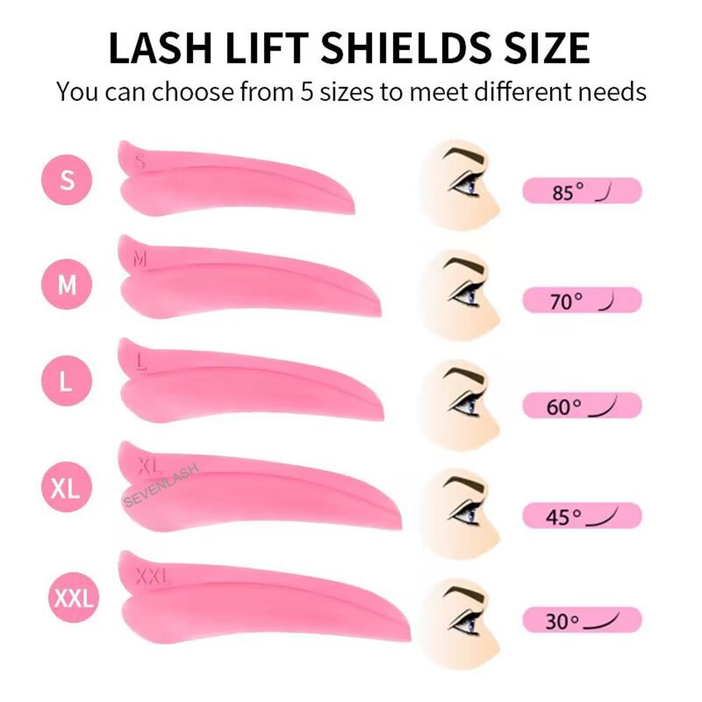 5 Sizes Lifting Curlers Curl Silicone Eyelash Lift Shield Pads