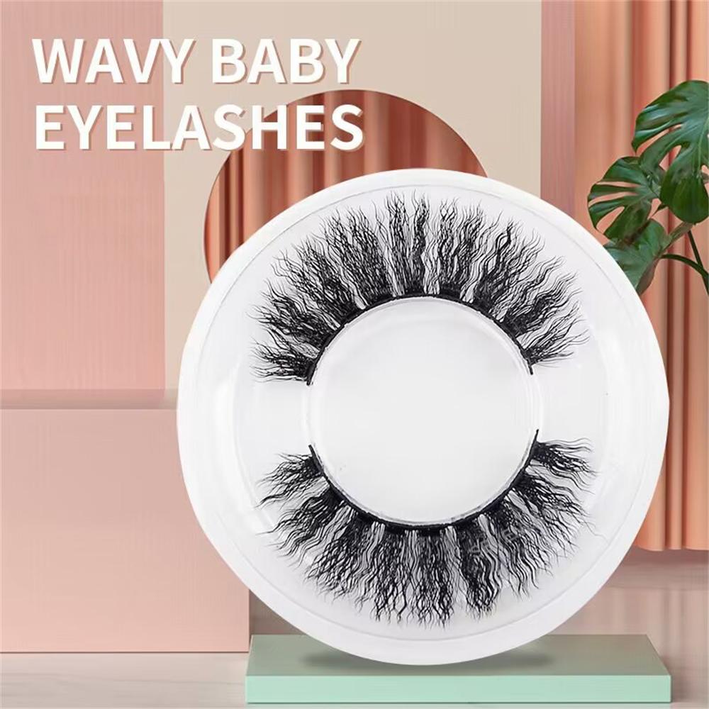 Wavy Curved Eyelashes / Wool Curled Eyelashes