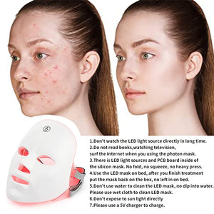 Contour Face LED Light Therapy Mask 7 Color Facial Skin Rejuvenation Mask