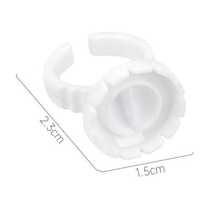 Double Heart-Shaped Lash Fan Blossom Glue Cup (100pcs/pack)