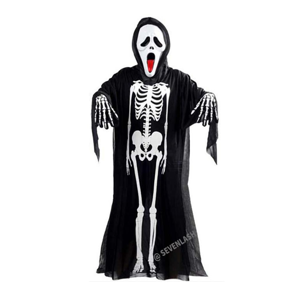 Halloween Skull Skeleton Ghost Clothes Set/Children Adult Horror Costumes