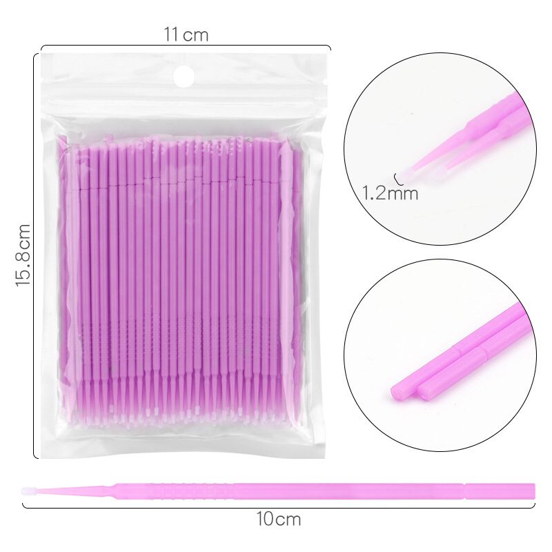 100pcs Disposable Micro Swabs Brush