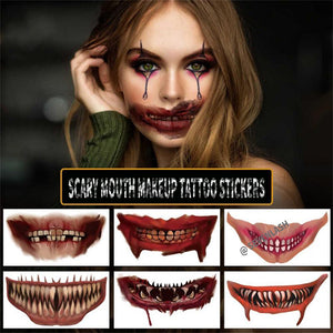 Halloween Mouth Tattoo Stickers Party Horror Horror Lip DIY Decoration