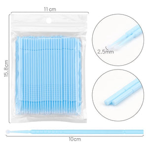 100pcs Disposable Micro Swabs Brush