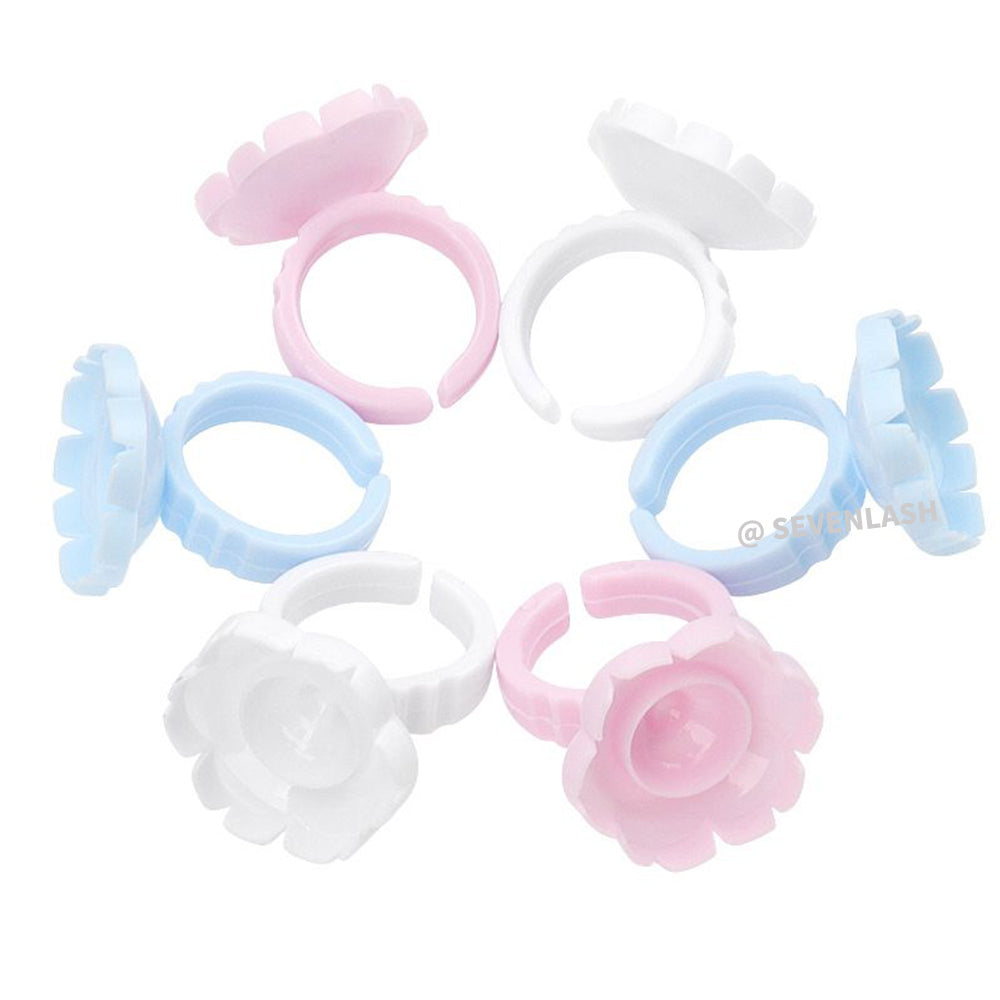 Flower-Shaped Glue Ring for Lash Extensions (100pieces/pack)