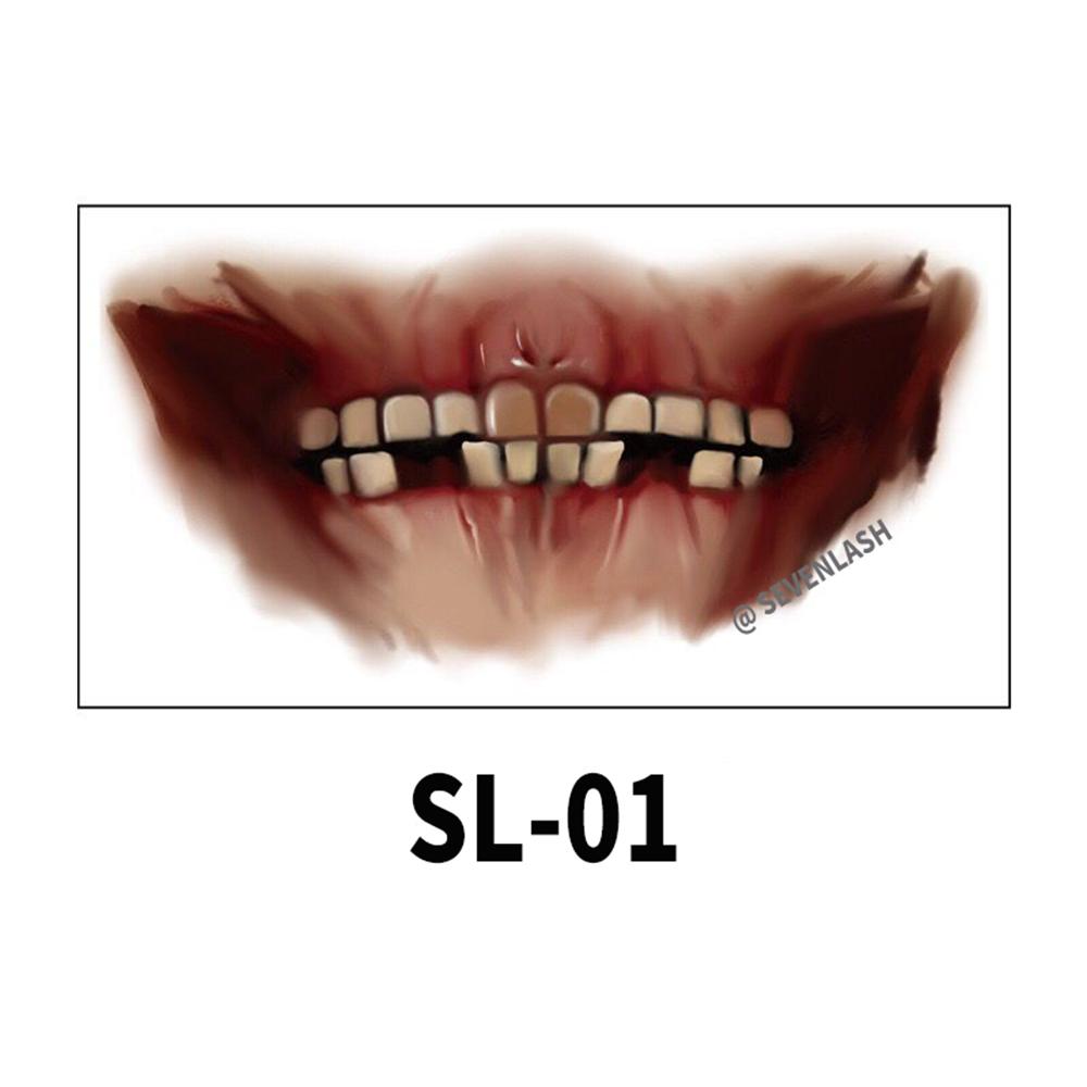 Halloween Mouth Tattoo Stickers Party Horror Horror Lip DIY Decoration