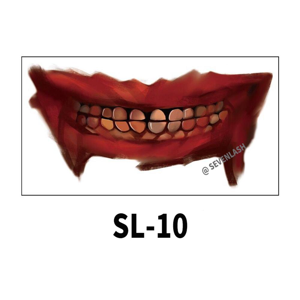 Halloween Mouth Tattoo Stickers Party Horror Horror Lip DIY Decoration
