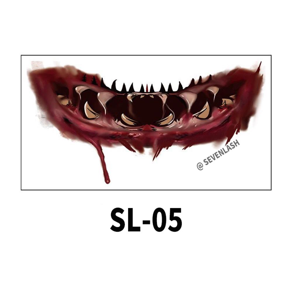 Halloween Mouth Tattoo Stickers Party Horror Horror Lip DIY Decoration