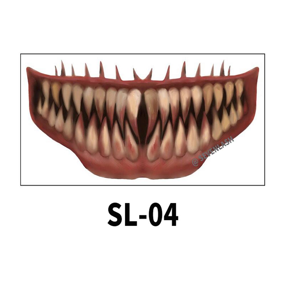 Halloween Mouth Tattoo Stickers Party Horror Horror Lip DIY Decoration