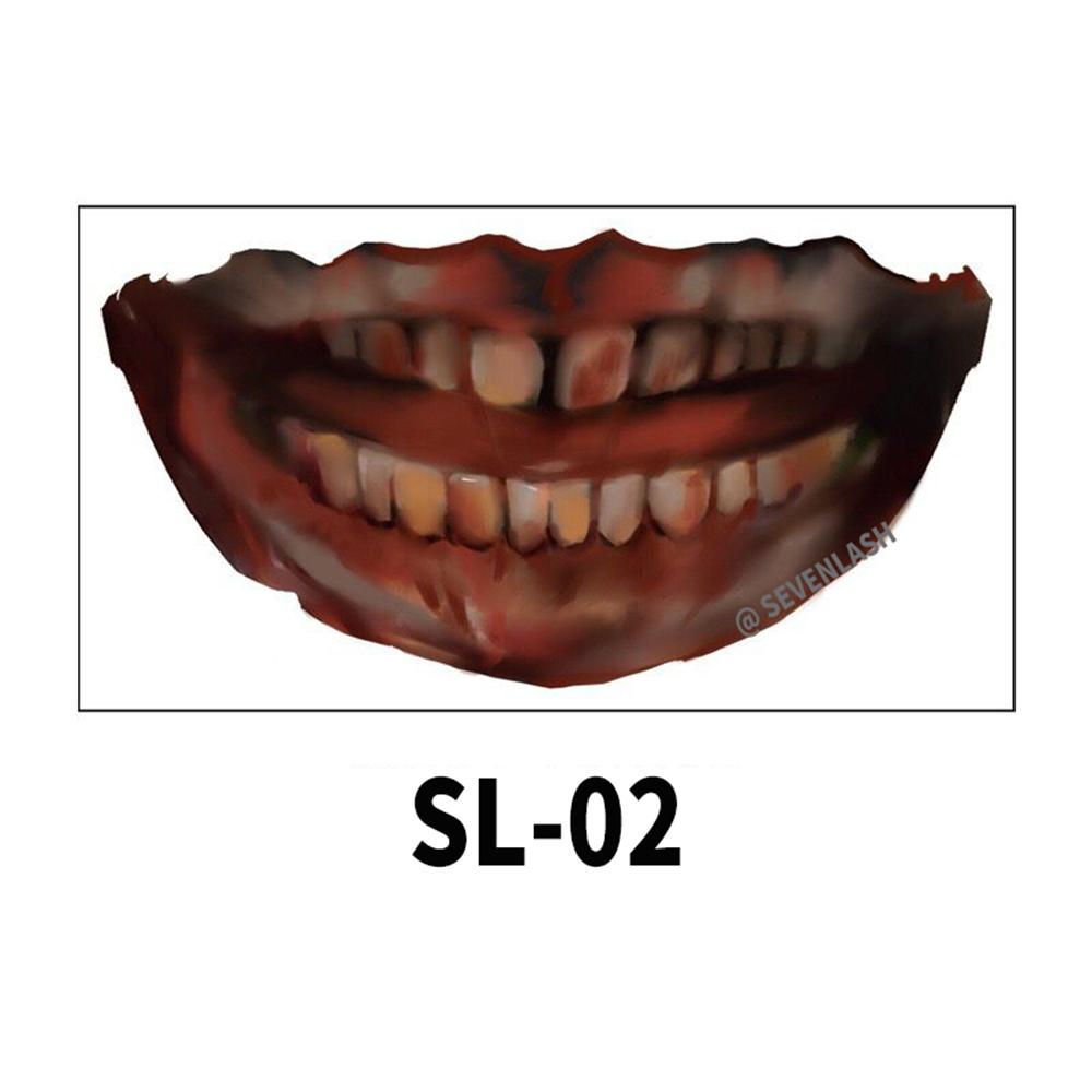 Halloween Mouth Tattoo Stickers Party Horror Horror Lip DIY Decoration