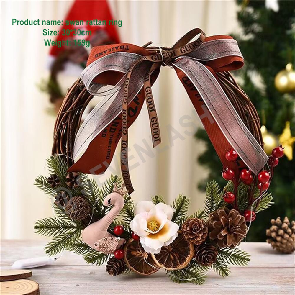 Christmas Decorations Wreath/Window Arrangement Door Hanging Rattan