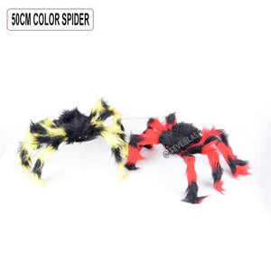 Halloween Decoration Simulation Spider Party Scene Arrangement/Props Plush Spider Web