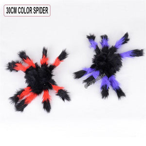 Halloween Decoration Simulation Spider Party Scene Arrangement/Props Plush Spider Web